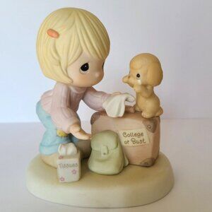 Vintage Precious Moments College Girl Academic Collectible Porcelain Figurine